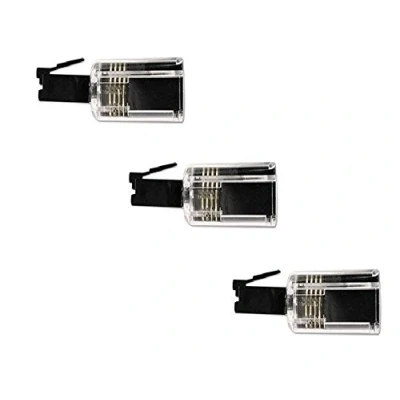 Abbildung von DragonTrading® 360 drehbarer Entwirrer für Telefonkabel, 3 Stück, durchsichtig/schwarz