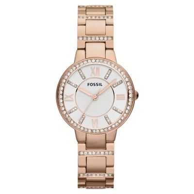 Abbildung von Fossil Virginia Uhr rosegoldcoloured, Damen, Größe: One Size, Rosegold coloured