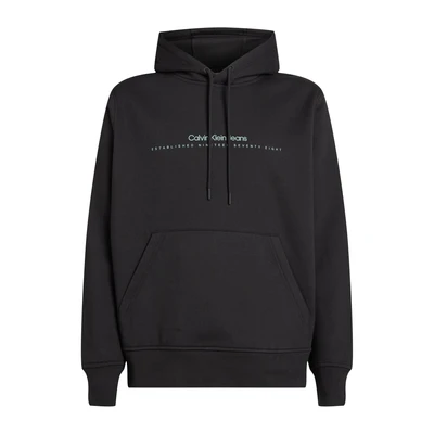 Abbildung von Calvin Klein Jeans PLUS Minimal LOGO Hoodie Sweatshirt, Herren, Größe: XXL, Black