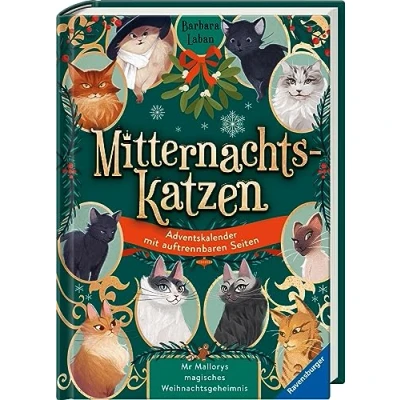 Abbildung von Mitternachtskatzen: Mr Mallorys magisches Weihnachtsgeheimnis, Adventskalender für Kinder mit auftrennbaren Seiten: Ein Seiten