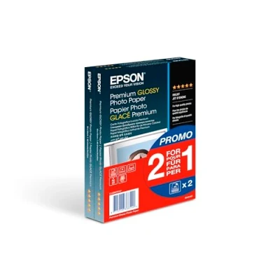 Abbildung von Epson Premium glossy photo paper inkjet A6 Format 255g/m2 100x150mm 2x40 Blatt Pack Glacé