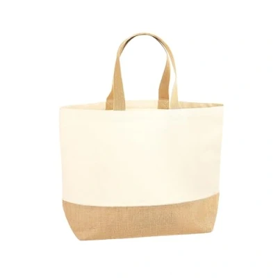 Abbildung von Westford Mill W452 Jute Base Canvas Tote XL