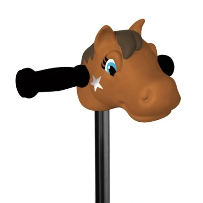 Abbildung von Scootaheadz Pony Roller Kopf: Scooter Kopf Zur Personalisierung Von Kinder Tretrollern Ab 3 Jahren Lenker In Cowboy Stil Mit Sheriff Stern Micro Zubehör für Jungen