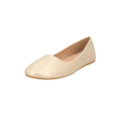 Abbildung von Elara Damen Ballerina Bequeme Slip Ons Flach Chunkyrayan DY 10A Gold 38