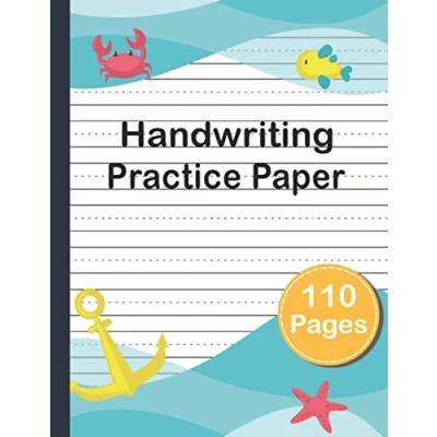 Abbildung von Handwriting Practice Paper: Blank lined Pages With Dotted Middle Lines To Writing For Young Kids.