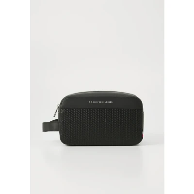Abbildung von Tommy Hilfiger Herren Th Woven Washbag Am0am13838 Kulturbeutel, Black (Black)