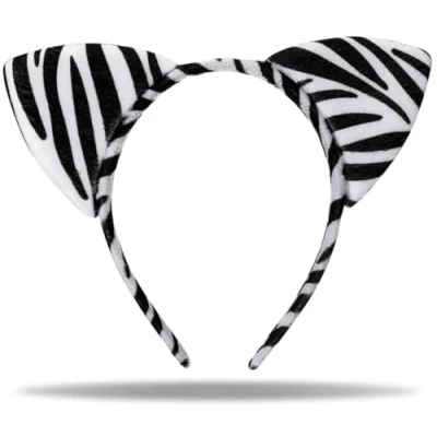 Abbildung von Hatstar Zebra Ohren Haarreif Headband Kopfschmuck für Halloween, Fasching &amp; Karneval Kostüm Accessoires Haarschmuck Mädchen, Damen Frauen