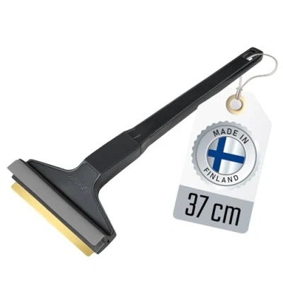 Abbildung von Auto Eiskratzer Messing lang Murska Scheibenkratzer 370mm Eisschaber Messingklinge Schneekratzer Finnland Kratzer Winter für Bus VAN Transporter SUV (L&amp;P A055 Schwarz Grau)