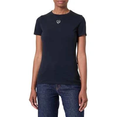 Abbildung von BOSS LOGO Tshirt basic, Damen, Größe: Large, Dark blue