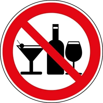 Abbildung von easydruck24de Aufkleber Alkoholische Getränke verboten I Ø 9,5cm hin_091 Hinweisaufkleber Warnhinweis Alkohol Verbot