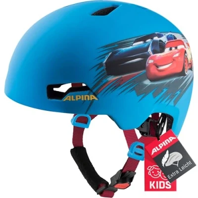 Abbildung von ALPINA HACKNEY Disney Leichter, Bruchfester &amp; Optimal Klimatisierter Fahrradhelm Mit Nachrüstbarem LED Für Kinder, Cars, 51 56 cm