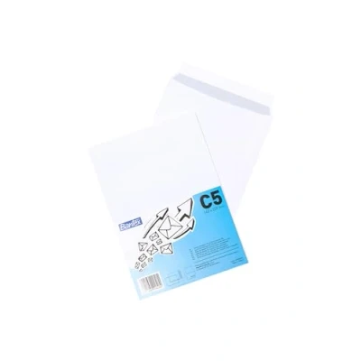 Abbildung von Bantex Briefumschläge DIN C5 (22,9 x 16,2 cm) / Umschläge mit Abziehstreifen, 50 Stück in Folienpackung (Weiß)