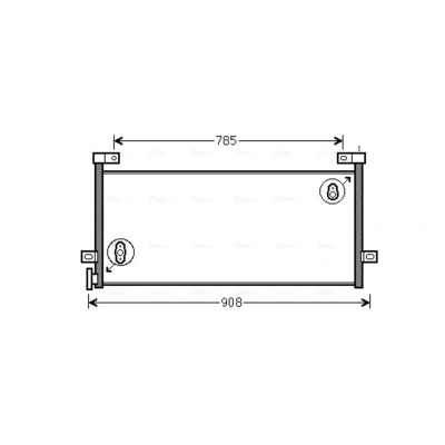 Abbildung von PRASCO VL5081 Klimakondensator 15mm 13mm Aluminium 835mm R134a