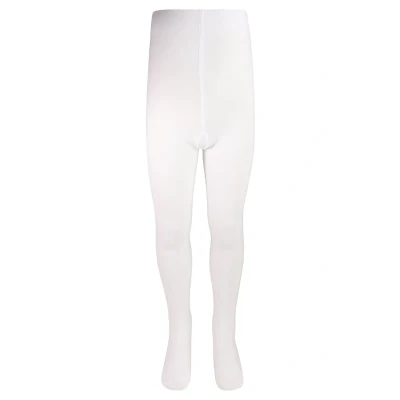 Abbildung von FALKE Unisex Kinder Strumpfhose Cotton Touch K TI Baumwolle dick einfarbig 1 Stück, Weiß (White 2000), 98 104