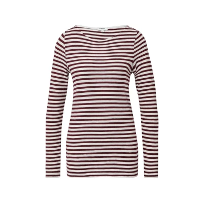 Abbildung von s.Oliver LÄSSIGES MIT Ubootausschnitt Langarmshirt, Damen, Größe: 36, Bordeaux