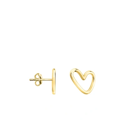 Abbildung von SOFIA MILANI Damen Ohrringe 925 Silber vergoldet/golden Herz Ohrstecker E2545