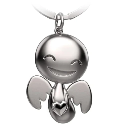 Abbildung von FABACH Schutzengel Schlüsselanhänger Happy mit Herz Engel Glücksbringer Liebe Geschenk als Geschenkidee für Freundin