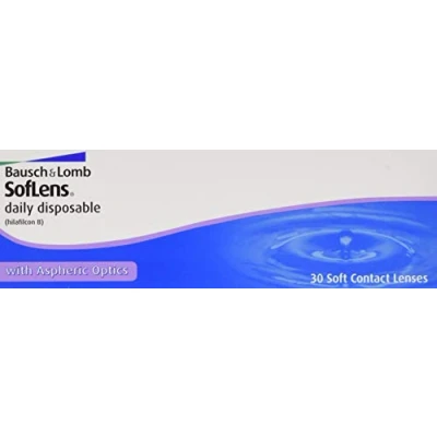 Abbildung von Bausch + Lomb SofLens Daily Disposable Tageslinsen, sphärische Kontaktlinsen, weich, 30 Stück BC 8.6 Mm / DIA 14.2 +3.50 Dioptrien