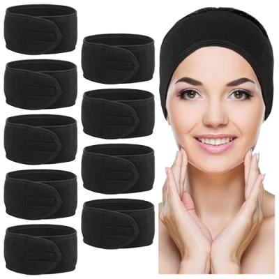 Abbildung von 10 Pack Spa Black Headband Hair Wrap