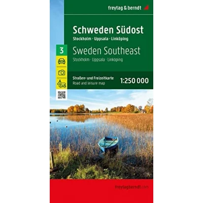 Abbildung von Schweden Südost, Straßen und Freizeitkarte 1:250.000, freytag &amp; berndt: Stockholm Uppsala Linköping, Blatt 3 (freytag berndt Auto + Freizeitkarten)