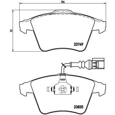 Abbildung von Bremsbelagsatz, Scheibenbremse BEYOND LINE EV BREMBO P 24 256E