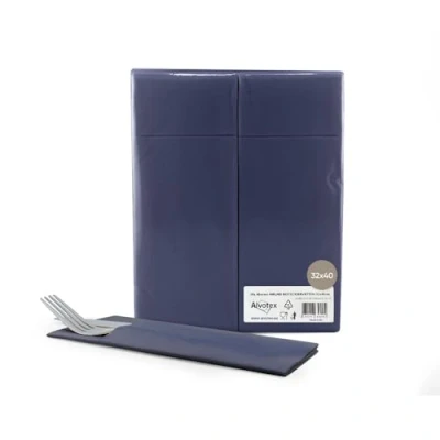 Abbildung von Alvotex Airlaid 50 Besteckservietten Bestecktaschen, Stoffähnlich, hochwertige Einwegserviette, Rosa, 32X40 cm