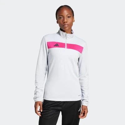 Abbildung von adidas Performance TIRO Essentials Sweatshirt, Damen, Größe: Large, Clear grey/real magenta