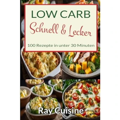 Abbildung von Low Carb Schnell und Lecker: 100 Rezepte in unter 30 Minuten für Frühstück, Mittagessen, Abendessen Snacks
