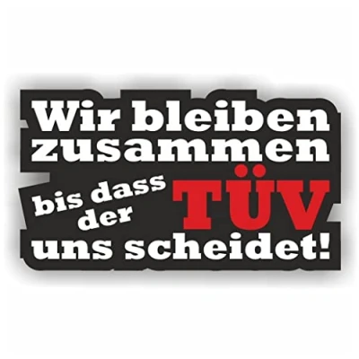 Abbildung von folien zentrum Bis der TÜV 12 x 6,5 cm hochwertiger Aufkleber Auto Tuning OEM &amp; JDM Sticker Lustige für Stickerbomb Autoaufkleber Made in Germany (1)