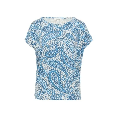 Abbildung von s.Oliver MIT ÜBERSCHNITTENEN Schultern Tshirt print, Damen, Größe: 46, Royalblau