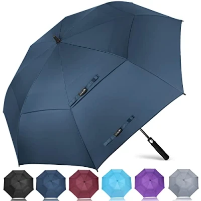 Abbildung von ZOMAKE Regenschirm Sturmfest Groß,XXL Golf Umbrella Stockschirm mit Auf Zu Automatik für Herren Damen Travel Schirm Tragegurt(Marineblau)