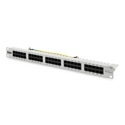 Abbildung von DIGITUS Patchpanel 19 Zoll Cat 3 Für ISDN 50 Port RJ45 Ungeschirmt Patch Feld Rack Montage 1HE Grau