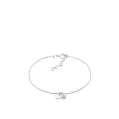 Abbildung von Elli HERZ Kristall Liebe Romantik Armband, Damen, Größe: 16, Silber