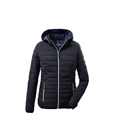 Abbildung von G.I.G.A. DX Damen Uyaka Steppjacke Casual Funktionsjacke in Daunenoptik mit abzippbarer Kapuze, dunkelnavy, 40 EU