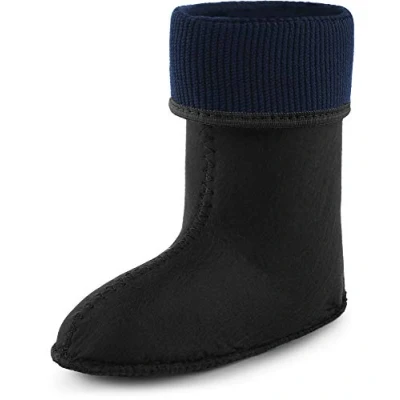 Abbildung von Ladeheid Kinder Mädchen Jungen Wärmende Stiefelsocken für Gummistiefel Innenschuh KL058 (Schwarz, 24 EU)