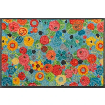 Abbildung von wash+dry Fußmatte, Flower Power 40x60cm, innen und außen, waschbar, bunt