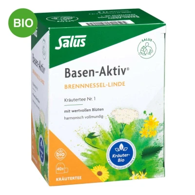 Abbildung von Basen Aktiv Tee Nummer 1 Brennnessel linde Bio Salus
