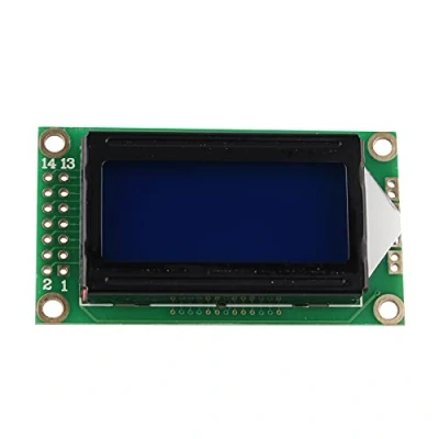 Abbildung von HALJIA 0802 8x2 LCD Weiß Zeichen Blaues Anzeige Modul Blaue Anzeigetafel Modulplatte DC 5V Kompatibel mit Arduino Raspberry Pi