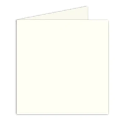 Abbildung von Quadratische Falt Karten 15 x cm Naturweiss 25 Stück formstabil für Drucker geeignet Grußkarten, Einladungen &amp; mehr