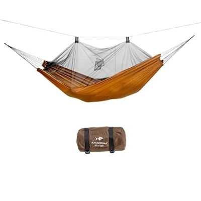 Abbildung von AMAZONAS Ultra Light Hängematte Moskito Traveller PRO 450 g 220cm x 140cm Packmaß 22,5 9cm bis 150kg