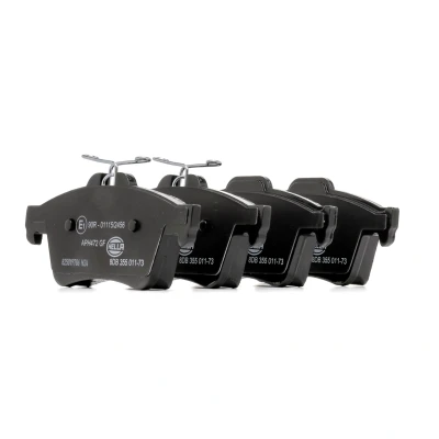 Abbildung von HELLA 8DB 355 011 731 Bremsbelagsatz für Verschleißwarnanzeiger vorbereitet FORD: Focus 3, 3 Turnier, 2, MAZDA: Hatchback, 5, Saloon