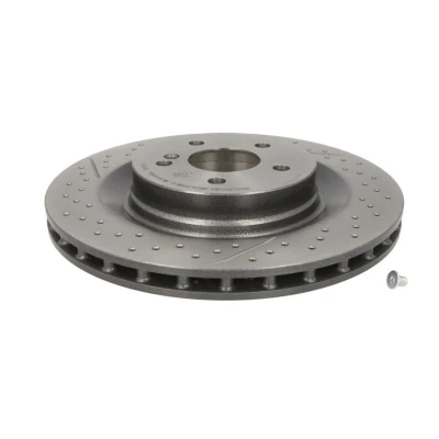 Abbildung von BREMBO COATED DISC LINE 09.9257.41 Bremsscheibe 330 26 5 innenbelüftet, geschlitzt/gelocht beschichtet hochgekohlt mit Schrauben