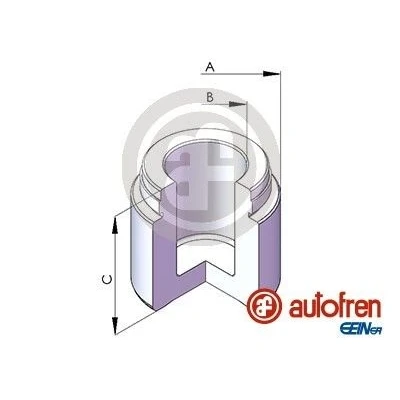 Abbildung von AUTOFREN SEINSA D025486 Kolben, Bremssattel 44 Vorderachse ATE/BREMBO BMW: 5 Touring, MERCEDES BENZ: C Class Saloon