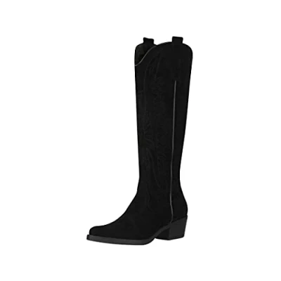 Abbildung von Elara Damen Stiefel Cowboy Boots Chunkyrayan F1225 Black 39
