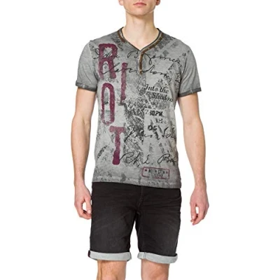 Abbildung von KEY LARGO Herren MT RIOT T Shirt, Silver (1107), XL