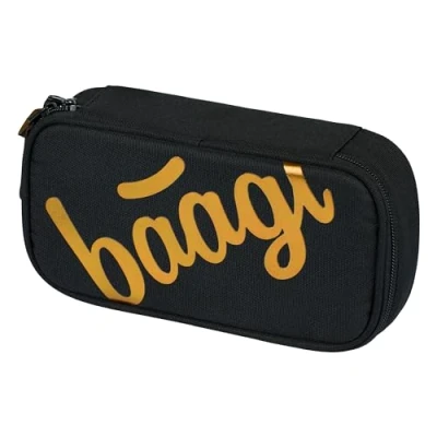 Abbildung von Baagl Federmäppchen für Jungen, Mädchen Schulmäppchen Schreibwaren Schulsachen Federtasche, Kinder Federmappe, Etui Schule (Metallic Bronze)