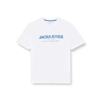 Abbildung von Jack &amp; Jones Jungen Jjalvis Tee Ss Crew Neck Jnr T Shirt, Weiß, 152