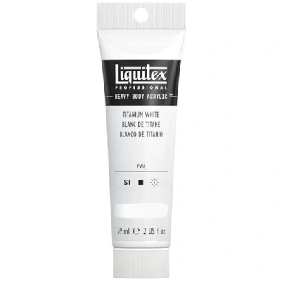 Abbildung von Liquitex 1045432 Professional Heavy Body Acrylfarbe in Künstlerqualität mit ausgezeichneter Lichtechtheit buttriger Konsistenz, 59ml Tube Titanweiß