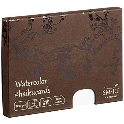 Abbildung von SMLT C 24(300) Haikucards 147x106 mm Aquarellkarten in der Box, 300 gsm Aquarellpapier, 24 Karten, white