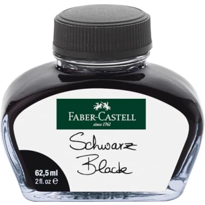 Abbildung von FABER CASTELL 148700 Tintenglas für Schreibgeräte mit Konverter, brilliantschwarz, 62,5 mm, 1 Stück